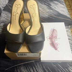 Black and Gold Shoes